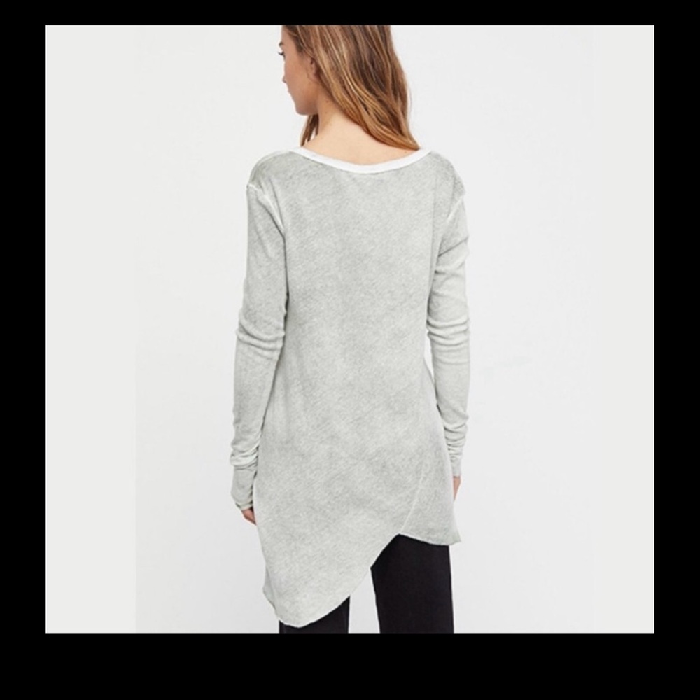 Free People Long Beach Green Long Sleeve Top-NWT - Picture 2 of 6